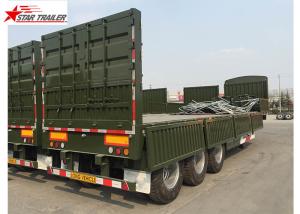 Wholesale 3 Axles Gooseneck Side Wall Semi Trailer Mechanical Suspension / Air Suspension from china suppliers