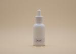 Lightweight 50ml Glass Dropper Bottles Aluminum Dropper White Color