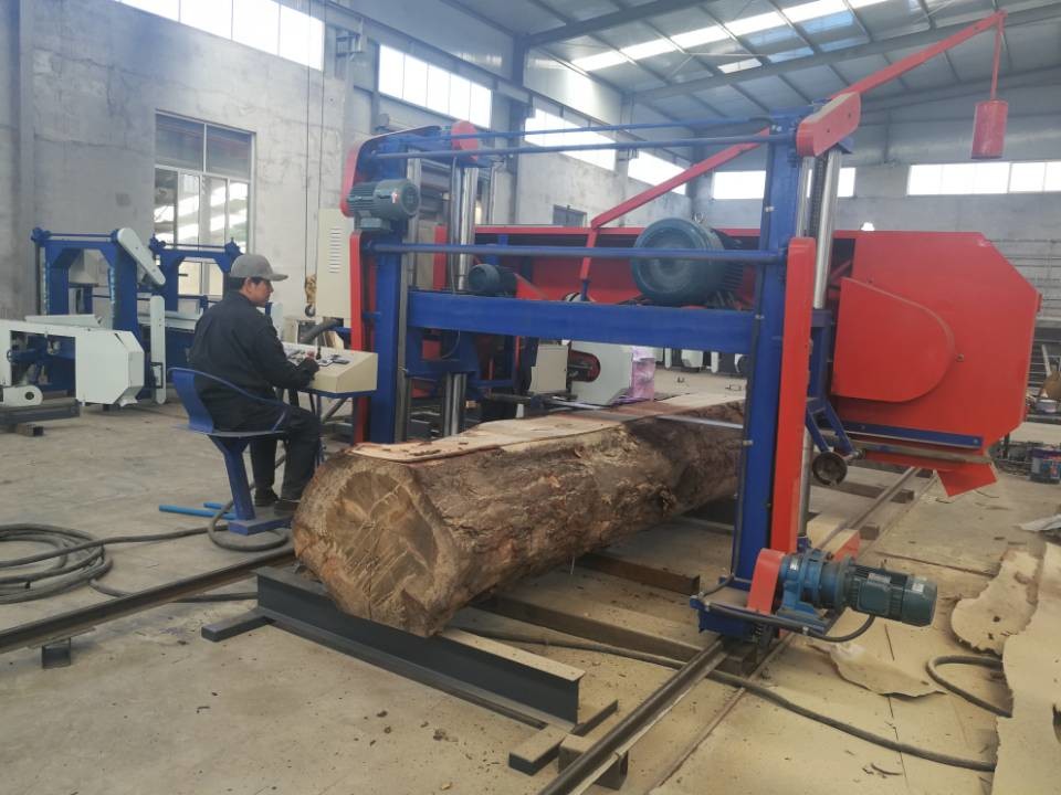 Automatic Sawmill for Large Logs, Horizontal Band Saw Mill Heavy Duty Machine