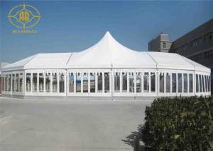 China Polygon Large Span Pagoda Party Tent Glass Walls Lightweight Pagoda Wedding Tent on sale