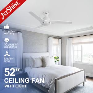 Wholesale Easy Clean 52 Inches ABS Blades LED Ceiling Fan with Light and Silent Motor Flush Mount from china suppliers
