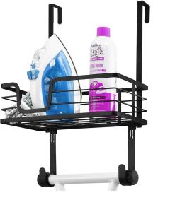 Wholesale Wall Mount Ironing Board Hanger Over the Door Iron Caddy for Laundry Room Matte Black from china suppliers