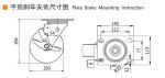 6 Inch Caster Wheels Heavy Duty 550kg Load Caster Wheel Mounting Plate
