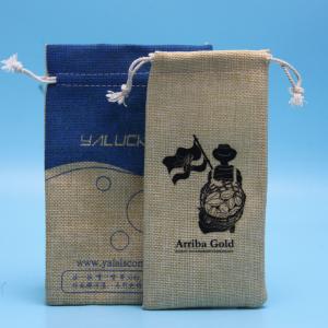 Wholesale Coffee Beans Custom Printed Jute Bags , Colored Packing Felt Drawstring Bag from china suppliers