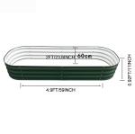Galvanized Raised Garden Bed 4.9*2*0.92 Ft Galvanized Raised Garden Beds Outdoor