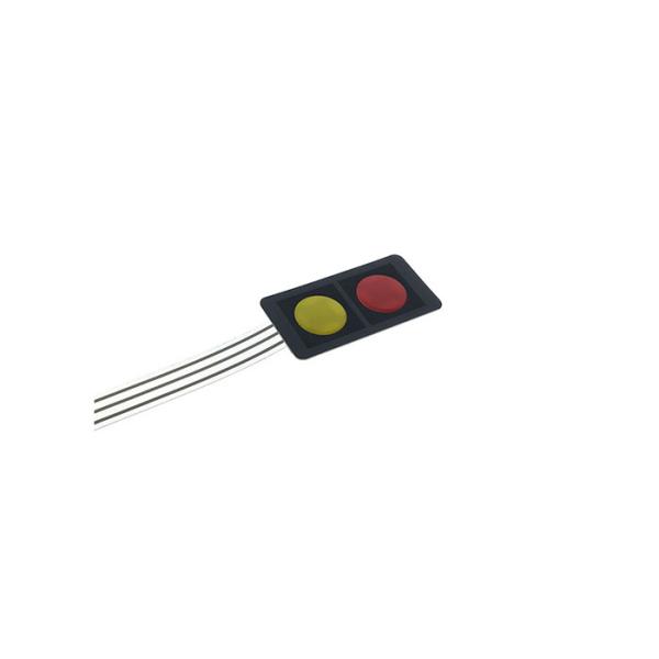 Red And Yellow Two Button Mini Membrane Switch Panel 20x40MM