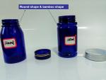 100cc 120cc 150cc Plastic Bottle for Pills Capsules Transparent Blue Pet