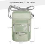 7.5*6'' Custom Waterproof Oxford Travel RFID Neck Wallet Passport Visa Holder
