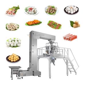 China 30bpm Automated Packaging System For Frozen Chicken Nuggets Food Industry With Multihead Weigher on sale
