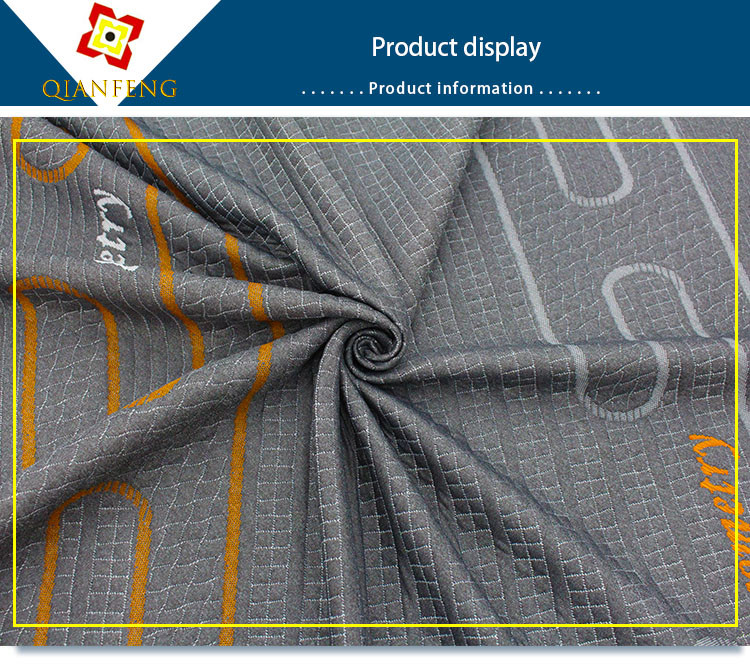 New knitted jacquard polyester fabric high quality mattress fabric bedding fabric