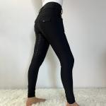 Black Horse Riding Jodhpurs Women Four Way Stretch Breeches With Silicone