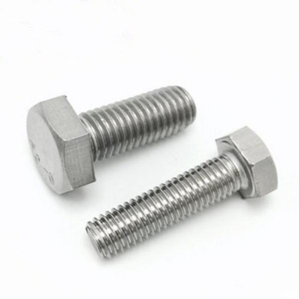 Inch Hex Head Bolt High Strength Plain SS304 SS316 Stainless Steel Fully
