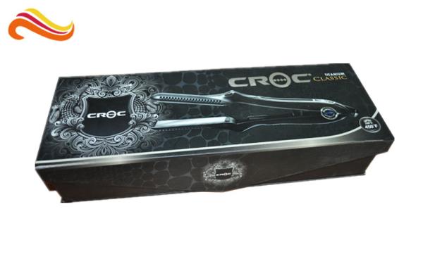 Safe Hair Straightener Electronics Packaging Boxes , Hot Stamping Coated Paper
