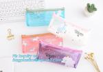 Vinyl Clear PVC Cosmetic Bag in Slider Zipper Toiletry Travel Packaging Bag, pvc
