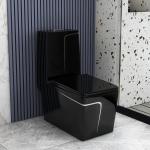 Glossy Glaze 1 Piece Luxury Commode Toilet Mix Pit Spacing 220mm