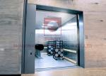 Freight Small Cargo Lift Elevator 2P Telescopic Opening Painted Material