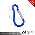 Durable carabiner snap hook for climb accessories,50.57mm,blue,silver,black