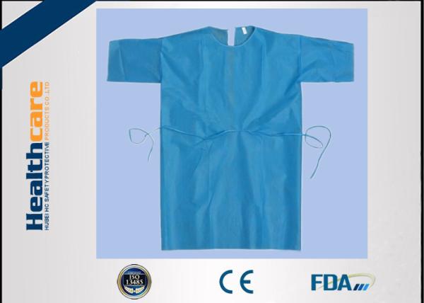 Free Sample Disposable Isolation Gowns Lightweight Non Woven Gown With Elastic