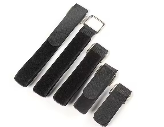 Black Hook And Loop Cable Straps Nylon Self Gripping Straps Reusable For USB Cables