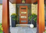 Outside Big Entry Solid Wood Entrance Doors Swing Pivot For Hotel Office