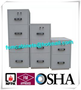 Wholesale Steel 4 Drawers Fire Resistant File Cabinets , Fireproof File Cabinets For Documents from china suppliers
