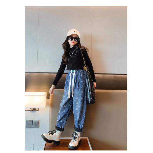 Thick Denim Casual Childrens Winter Clothes Teen Girls Jeans Trousers Fluffy Soft