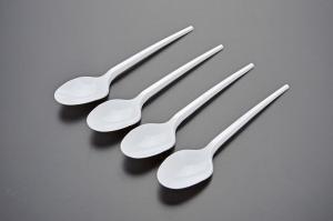 Wholesale Disposable spoon long handle plastic spoon white color spoon from china suppliers