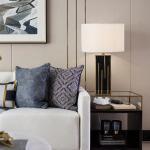 Fabric Lampshade Household Modern Table Lamp Black Gold E26 E27 Rustproof