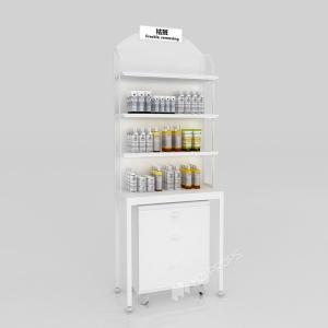 Wholesale GDR10-TY03 Retail Store Display with White LED Light Strips and White Handles for Cosmetics Retail Stores from china suppliers