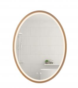 China 600*800MM Aluminum Frame Oval Bathroom Mirror Clear Reflection Effect on sale