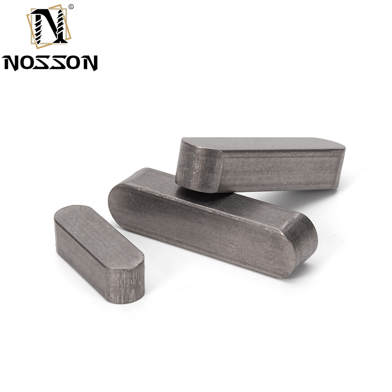 Water Treatment Bolts length 8mm ANSI Standard DIN6885 Type A Round Ended Shaft Key Carbon Steel Flat Pins Parallel Key with Galvanized Finish