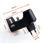 Standard EU Plug USB Lithium Ion Battery Charger , Micro Usb Li Ion Charger