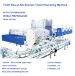 4blades Jumbo Reel Winding Machine , CE ISO Roll Slitter Rewinder