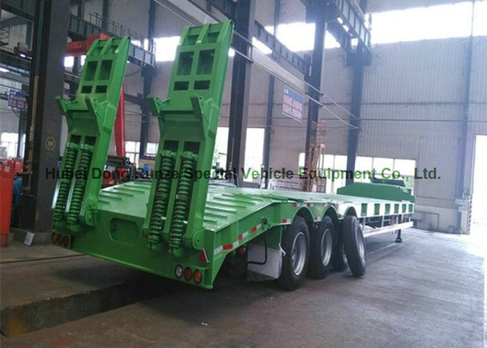 3 Axle 2 Axle Low Bed Trailer Truck 40 -60 Tons With Ladder