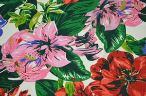 Wholesale Natural Cotton Fabric / 16OZ Cotton Canvas With Nice Flower Printing from china suppliers