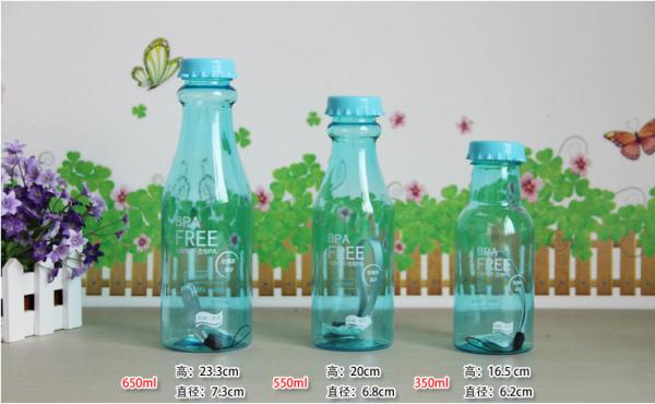 550ML Tritan BPA free soda bottle, transparent water bottle, plastic bottle,food
