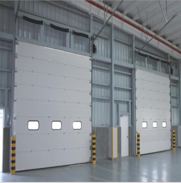 Automatic Insulated Sectional Overhead Doors Sliding Garage Metal Customized