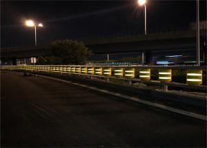 Wholesale Orange Yellow Barrel Guardrail Barrier With Reflective Stripe from china suppliers