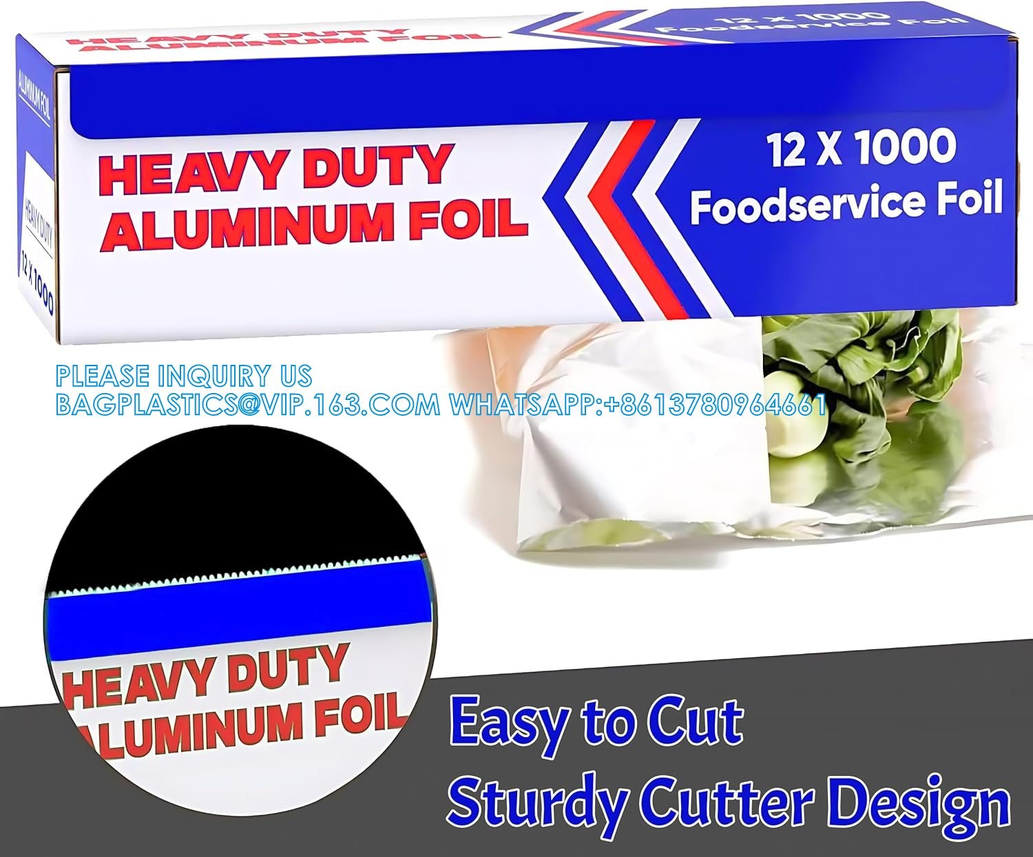 Aluminum Foil Wrap Roll 12 In X 1000 Ft Heavy Duty Commercial And Home Use For Food, BBQ, Grilling, Cooking, Baking
