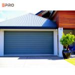 Double Black Insulated Garage Doors Residential Panel Lift Horizontal Sliding