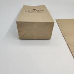 Brown Kraft Paper Bread Packaging Bag Screen Printed 60-200GSM Thick