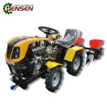 Red Compact 4 Wheel Drive Tractors With Corn Seeder 4x4 Mini Tractor