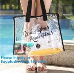 PVC, Nylon, slider closure Stadium Bag, Clear tote Bag, Beach Bag Handbag,