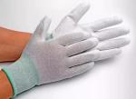 Carbon Fiber PU Coated Finger ESD Anti Static Top Fit Gloves For PC Building