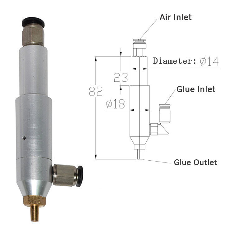 Small Fluid Dispensing Valves Glue Potting Machine Replaceable Spare Parts