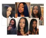 100% Virgin Bob Wigs Human Hair Full Lace Wigs With Baby Hair 10A Grade