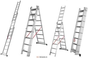 Wholesale Anti Slip 150kg 3x8 Aluminium Multi Purpose Ladder En131 from china suppliers
