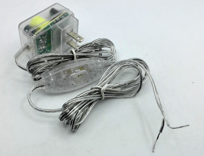 Transparency adapter 12V 1A 24V 0.5A 5V 1A 5v 2a lucency case with 304 switch on DC cable