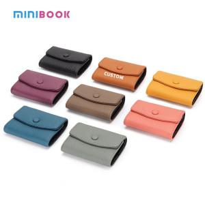 Wholesale Stylish First-Layer Cowhide Short Accordion Card Holder with Genuine Leather Coin Purse from china suppliers