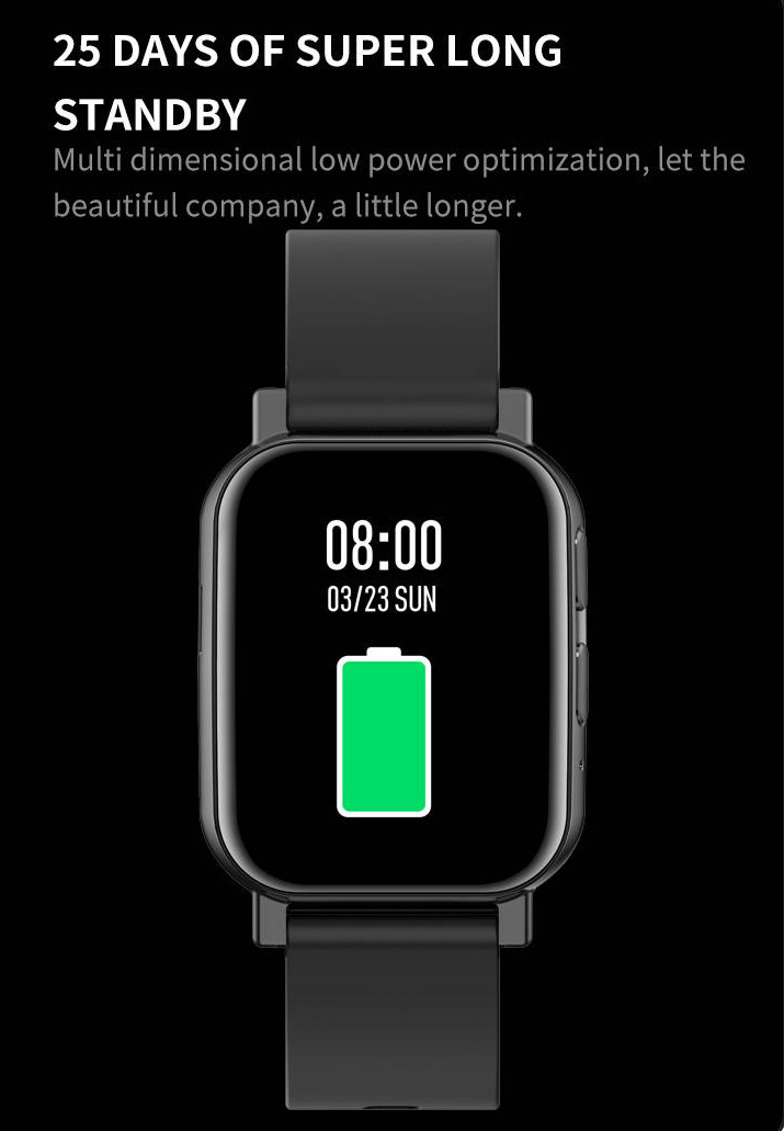 1.69in Screen Bluetooth Touch Watch Realtek 8762C Blood Oxygen TFT Screen